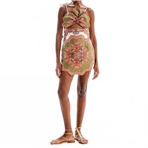NEW LACE THE LABEL eros mini dress in forest